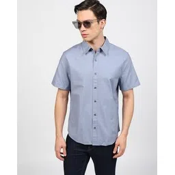 calvin klein jeans Men Regular Fit Shirt with Spread Collar-picture-13