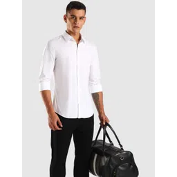 Calvin Klein Jeans Men Slim Fit Solid Spread Collar Formal Cotton Shirt-picture-39