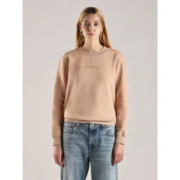 Calvin Klein Jeans Peach Cotton Regular Fit Logo Printed Sweatshirt-picture-11