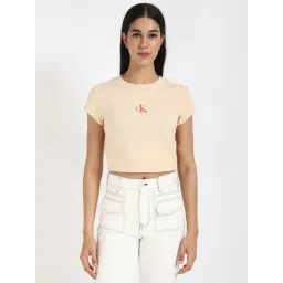 Calvin Klein Jeans Peach Slim Fit T-Shirt-picture-26