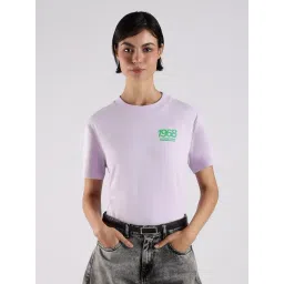 Calvin Klein Jeans Purple Cotton Regular Fit Printed T-Shirt-picture-17