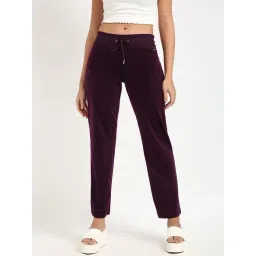 CALVIN KLEIN JEANS Purple Straight Fit Mid Rise Trackpant-picture-14