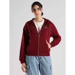 Calvin Klein Jeans Red Cotton Regular Fit Hoodie-picture-28