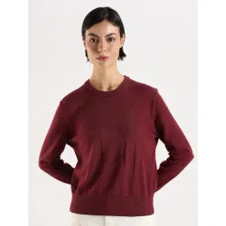 Calvin Klein Jeans Red Cotton Regular Fit Logo Print Sweater-picture-28