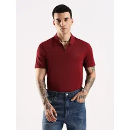 Calvin Klein Jeans Red Cotton Regular Fit Polo T-Shirt-picture-29