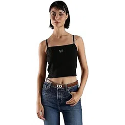 calvin klein jeans Slim Fit Cotton Straps Neck Cami Top-picture-23