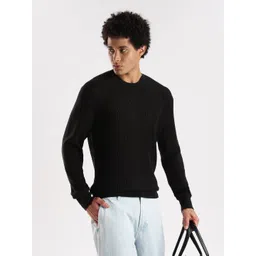 Calvin Klein Jeans Textured Relaxed-Fit Cotton Sweater-picture-34