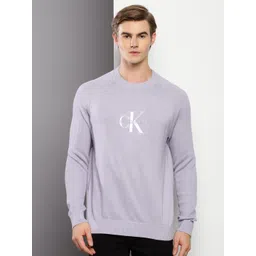 Calvin Klein Jeans Typography Embroidered Detail Pure Cotton Sweatshirt-picture-34