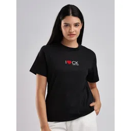 Calvin Klein Jeans Typography Printed Round Neck Cotton T-shirt-picture-11