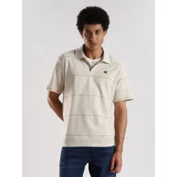 Calvin Klein Jeans White Cotton Comfort Fit Striped Polo T-Shirt-picture-24