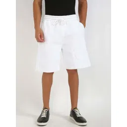 Calvin Klein Jeans White Cotton Loose Fit Shorts-picture-16