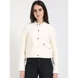 Calvin Klein Jeans Women Solid Stand Collar Faux Fur Trim Parka Jacket-picture-34