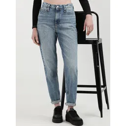 Calvin Klein Jeans Women Tapered Fit High-Rise Light Fade Jeans-picture-21