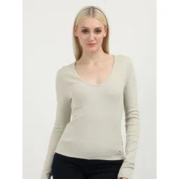 Calvin Klein Jeans Women V-Neck Drop-Shoulder Sleeves Pockets Slim Fit T-shirt-picture-16