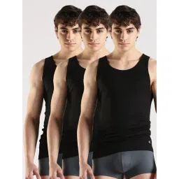 Calvin Klein Underwear Black Cotton Regular Fit Vest - Pack Of 3-picture-19