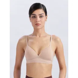 calvin klein underwear Calvin Klein Beige Nylon Solid T-Shirt Bra-picture-17