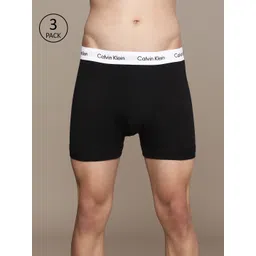 Calvin Klein Underwear Men Pack of 3 Black Solid Trunks U2662001-001-picture-18