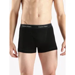 Calvin Klein Underwear Pack Of 3 Solid Low Rise Pure Cotton Trunks-picture-34