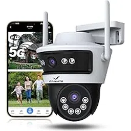 Camate Arc Duo 3+3MP Dual-Lens (2.4/5 Ghz Wi-Fi Connectivity) Wireless CCTV Security Camera | Two Way Talk | Motion Detection | Colored Night VIsion | Support 256 GB sd card, Onvif (WiFi Connectivity)-image-10