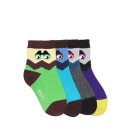 Camey Kids Pack of 4 Patterned Above Ankle-Length Socks-picture-31