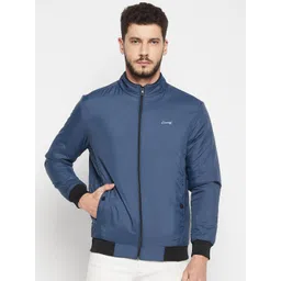 Camey Men Blue Lightweight Bomber Jacket-picture-33