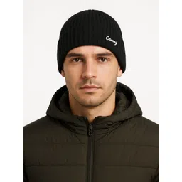 Camey Men Embroidered Woollen Beanie-picture-28
