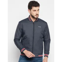 Camey Men Navy Blue Lightweight Bomber Jacket-picture-29