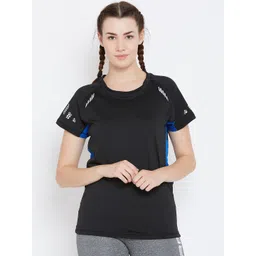Camey Women Black Solid Round Neck T-shirt-picture-38