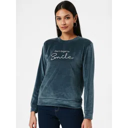 Camey Women Printed Round Neck Long Sleeves Sweatshirt-picture-42