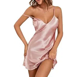 cami fashion Satin Silk Sexy Night Dress for Woman, Solid & Printed Satin Sleep Dress for Girls and Women, Sleep Dress for Honeymoon-picture-22