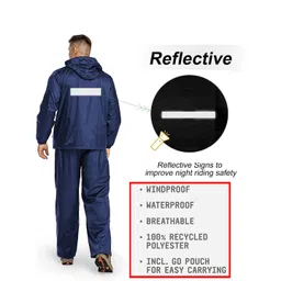 CAMISON Hooded Reflective Rain Jacket image 5