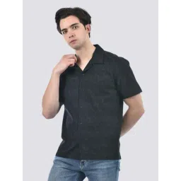 Camla Black Cotton Regular Fit Printed Shirts-picture-44