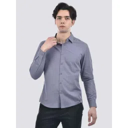 Camla Blue Cotton Regular Fit Shirts-picture-30