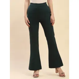 Camla Teal Regular Fit Mid Rise Trousers-picture-21