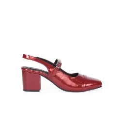 CAMLEE COMFORT Emma Maroon Patent Slingback Sandals Heels image 3