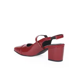CAMLEE COMFORT Emma Maroon Patent Slingback Sandals Heels image 4