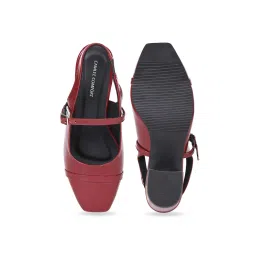 CAMLEE COMFORT Emma Maroon Patent Slingback Sandals Heels image 5