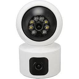CAMLEIGH 3MP Dual Lens Wireless WiFi Smart CCTV Camera | Ultra HD View | Double Side View | Two Way Talk | Motion Detection | Night Vision |Support Upto 128gb sd Card Double Camera-image-3
