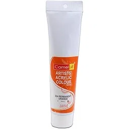 Camlin Kokuyo Permanent Orange Artist Acrylic Color-120 ML-picture-12