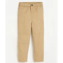 Campana 100% Cotton Solid Pant - Beige-picture-31