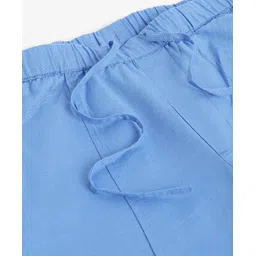 Campana 100% Cotton Solid Trousers - True Blue image 5