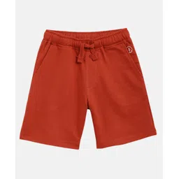 Campana 100% Cotton Terry  Solid Shorts - Rust Orange-picture-37