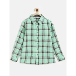 Campana Boys Buffalo Checked Pure Cotton Twill Casual Shirt-picture-35