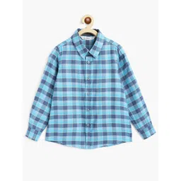 Campana Boys Checked Long Sleeves Pure Cotton Twill Casual Shirt-picture-43