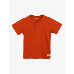 Campana Boys Henley Neck Pure Cotton Applique T-shirt-picture-19