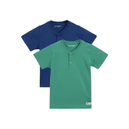 Campana Boys Pack Of 2 Henley Neck Pure Cotton T-shirt-picture-25