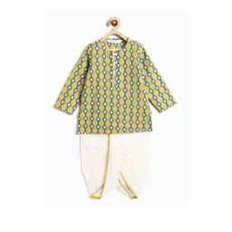 Campana Boys Printed Regular Kantha Work Pure Cotton Kurta with Dhoti Pants-picture-12