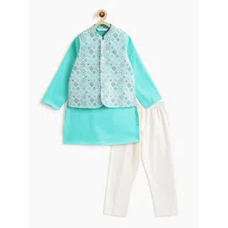 Campana Boys Regular Sequinned Pure Cotton Kurta with Pyjamas-picture-53