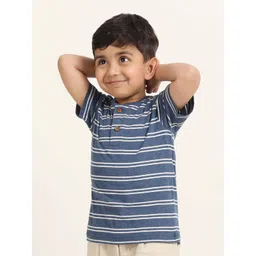 Campana Boys Striped Cotton T-Shirt-picture-28