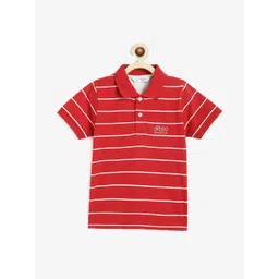 Campana Boys Striped Polo Collar Cotton T-shirt-picture-13